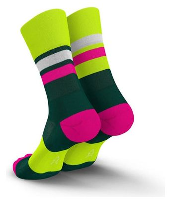 Incylence Ultralight Tracks Socks Green Yellow Fluo