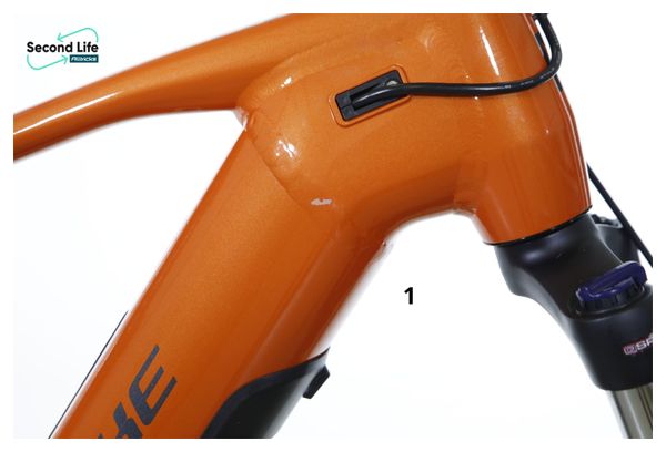 Refurbished Produkt - Haibike Alltrack 6 Shimano Deore 11V 720 Wh 29'' Orange Papaya 2023 Semi-Right Elektro-Mountainbike