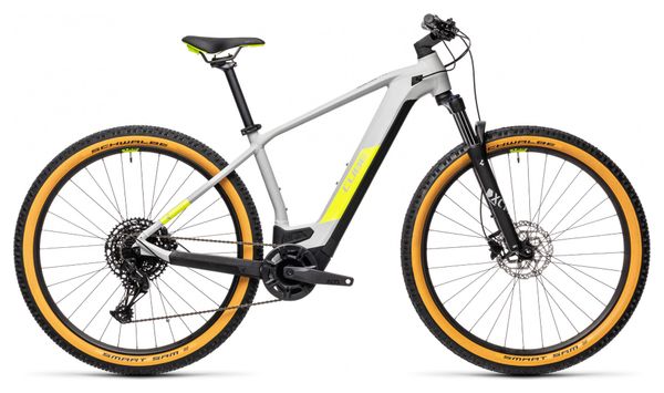 Cube Reaction Hybrid Pro 625 Electric Hardtail MTB Sram SX Eagle 12S 625 Wh  29'' Grey Yellow 2021 - Main Image