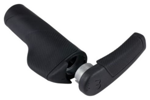 Coppia di manopole ergonomiche BBB KingComfort con bar-end nero 