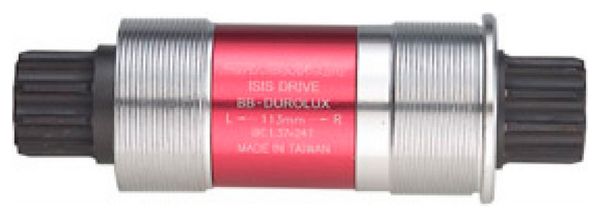 Boîtier de Pédalier SR Suntour BB-Durolux ISIS-Drive Rouge/Argent/Noir