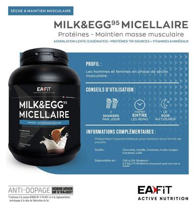 Milk et Egg 95 Micellaire Chocolat 2 2kg