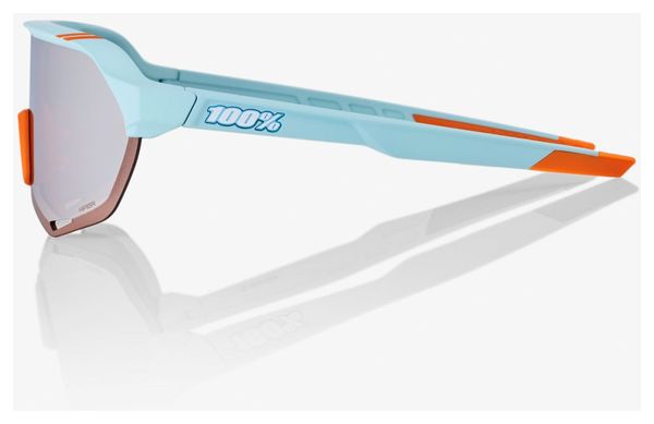 Lunettes 100% S2 - Soft Tact Two Tone - Verres HiPER Miroir Argent