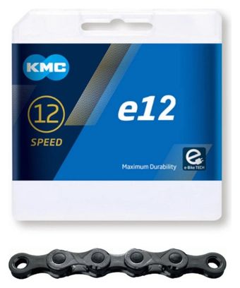 Catena KMC E12 Ti-n E-bike 1/2x11/128 130 maglie 12v Nero