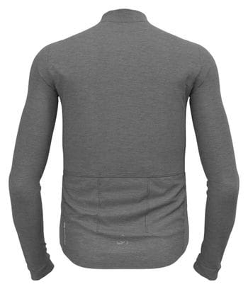 Odlo Full Zip Performance Wool Long Sleeve Jersey Grey