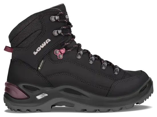 Chaussures de Randonnée Femme Lowa Renegade Gore-Tex Mid Noir/Prune