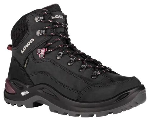 Chaussures de Randonnée Femme Lowa Renegade Gore-Tex Mid Noir/Prune