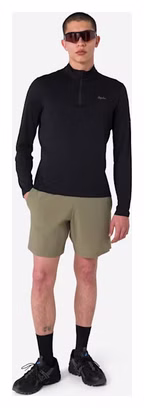 Rapha Active Half Zip T-shirt lange mouwen Technisch T-shirt Zwart/Grijs