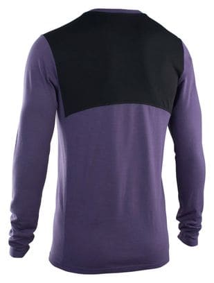 Maillot MTB de manga larga <strong>Merino </strong> Morado para hombre ION