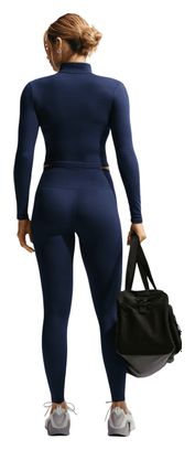 Collant lunghi Nike One Seamless Front blu da donna