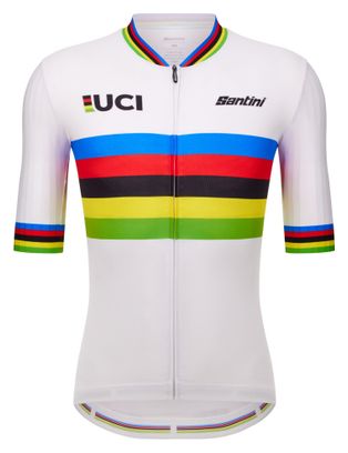 Santini UCI World Champion Short Sleeve Jersey White | Alltricks.com