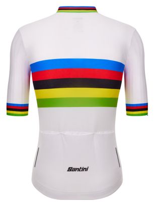 Santini UCI World Champion Short Sleeve Jersey White | Alltricks.com