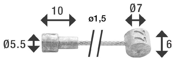 Câble de Frein Elvedes Ø1 5mm 3000 mm