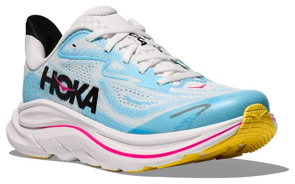 Scarpe da corsa Hoka Clifton 10 blu/bianche/rosa per bambini