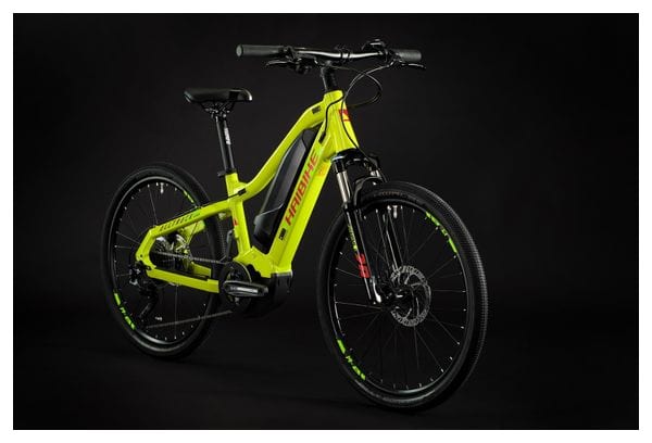 Haibike AllTrack Niños MTB Eléctrica Shimano Altus 9S 400 Wh 24'' Amarillo Lima 2023 9 - 12 Años