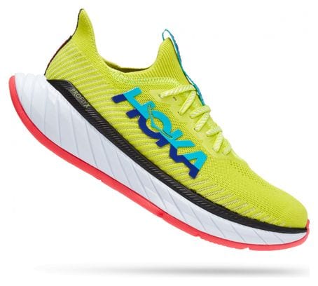 Hoka Carbon X 3 Yellow Blue Red Running Shoes