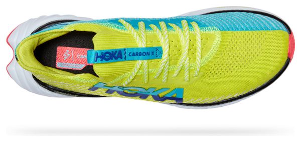 Chaussures Running Hoka Carbon X 3 Jaune Bleu Rouge