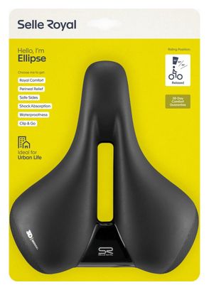 Selle Royal Selle vélo Ellipse Relaxed noir