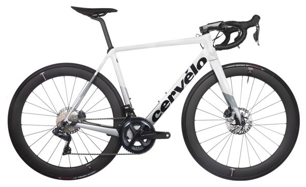 Cervélo R5 Scheibe Shimano Ultegra Di2 8070 11S Rennrad Weiß / Silber 2021