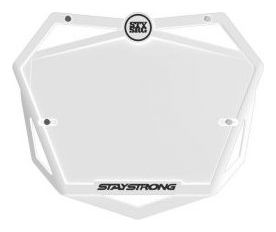 Plaque numéros BMX Stay Strong Pro - white