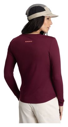T-shirt randonnée manches longues femme Wander Purple Pourpre