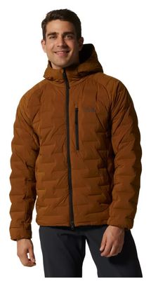 Mountain Hardwear Stretch Down piumino arancione con cappuccio da uomo