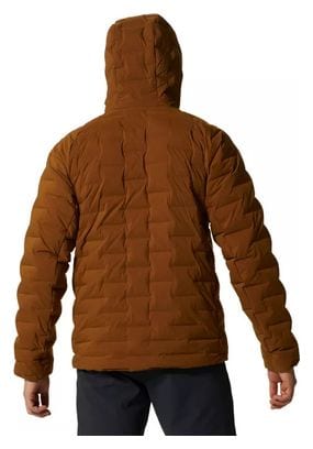 Chaqueta de plumón naranja con capucha y plumón elastizado Mountain Hardwear para hombre