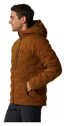 Mountain Hardwear Stretch Down Hooded Orange Down Jacket voor Mannen