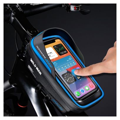 Sacoche de guidon tube vélo 1L étanche EVA+PU