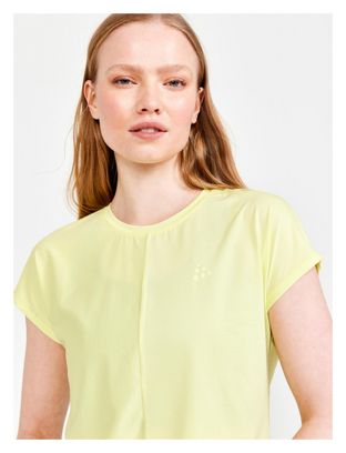Maillot de manga corta para mujer Core Charge Amarillo
