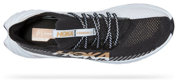 Chaussures Running Hoka Carbon X 3 Noir Blanc Femme