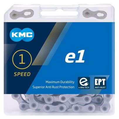 KMC chaîne Z1 1/2 x 3/32 pouces 110S acier rapide simple argent