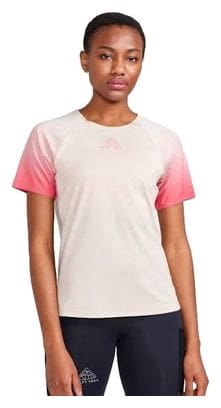 Women's Craft Pro Trail Beige Pink Short Sleeve Jersey