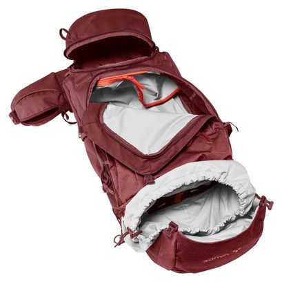 Zaino da trekking da donna Vaude Asymmetric 48+8L Rosso