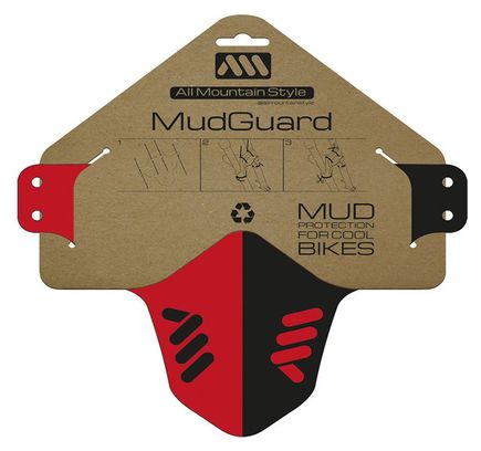 All Mountain Style AMS Front Mud Guard Red Black