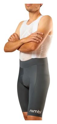 Nimbl Halo Men's Short Cycling Shorts with Straps, Gray