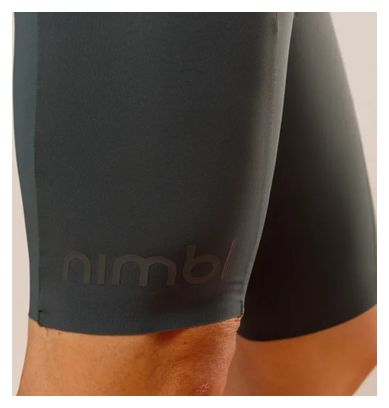 Nimbl Halo Men's Short Cycling Shorts with Straps, Gray