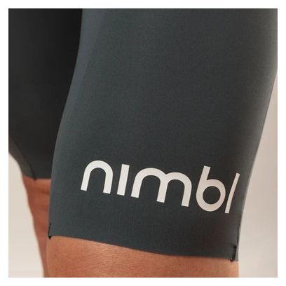 Nimbl Halo Men's Short Cycling Shorts with Straps, Gray