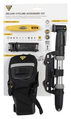 Mini pompe Topeak Deluxe Cycling Accessory Kit
