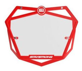 Plaque numéros BMX Stay Strong Pro - red