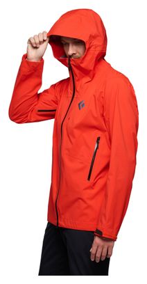 Black Diamond HighLine giacca impermeabile da uomo Red