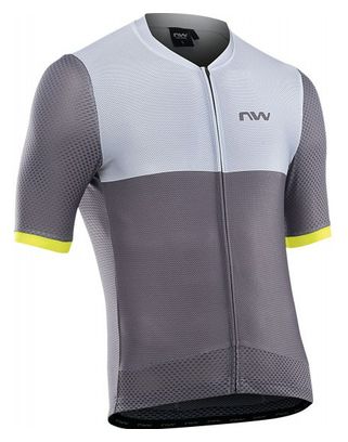 Northwave Storm Air Short Sleeve Jersey Grey/Fluo Yellow