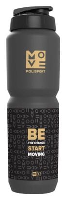 Bidon Polisport move gris-noir 1l avec bouchon propre