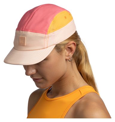 Buff Unisex 5 Panel Go Cap Pink/Beige