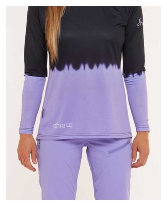 Maillot de manga larga Race para mujer Negro/Morado