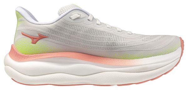 Mizuno Wave Sky 9 hardloopschoenen Wit/Koraal/Geel voor dames