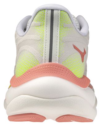 Mizuno Wave Sky 9 hardloopschoenen Wit/Koraal/Geel voor dames