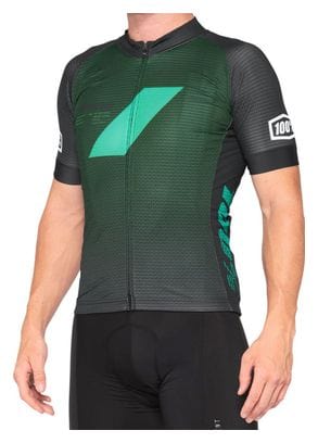 Maillot Manches Courtes Exceeda 100% Turquoise Noir