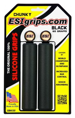 ESI Chunky 32mm Silicone Grips - Black