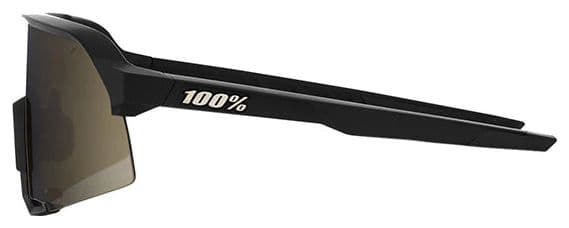 100% Bril - S3 - Soft Tact Zwart - Gouden Spiegel Lenzen